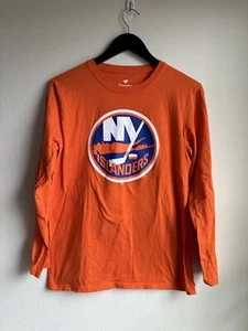 Camisa Fanatics NY Islanders Para Hombre Talla Mediana Manga Larga Naranja Oficial - Imagen 1 de 6