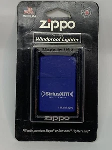 VTG Sirius XM Numbered  Zippo Lighter New In Blister Pack Card Hanger NOS LOOK - Picture 1 of 5
