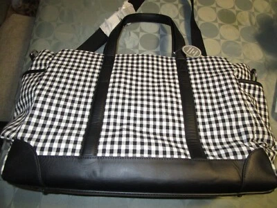 Pottery Barn Kids Black & White Gingham Classic Diaper Bag W/ Changing Pad NEW - Image 1 of 4