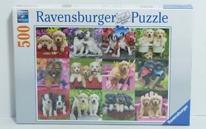NEW Ravensburger Puppy Pals 500 Piece Jigsaw Puzzle Factory Sealed NIP Puppies - Picture 1 of 3