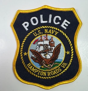 US Navy Hampton Roads Police Virginia Naval Military Patch B3 - Bild 1 von 2