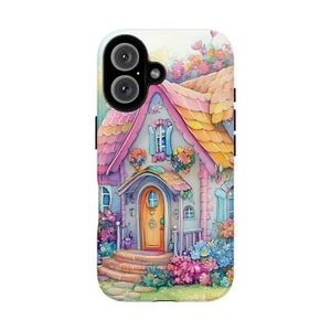 Caprichosa funda para teléfono de cabaña, lindo diseño floral, fundas resistentes para todas las ocasiones, - Imagen 1 de 9
