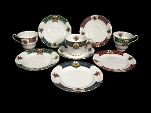  Royal Standard Bonnie Scotland 3 tazas y platillos y 3 platos de pan y mantequilla piezas 9 - Imagen 1 de 12