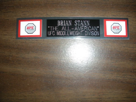 BRIAN STANN (UFC CHAMPION) NAMEPLATE FOR SIGNED TRUNKS DISPLAY/PHOTO/PLAQUE Cover