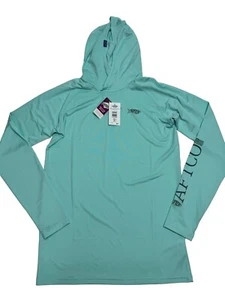 Aftco YOUTH Yurei Hooded Performance Fishing Shirt Aqua Teal B63140 Boys Size XL - Picture 1 of 7