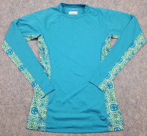 Columbia Omni Shade Shirt Womens Medium Green Long Sleeve Outdoor Hiking Camping - Picture 1 of 12