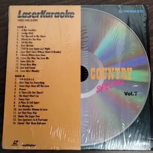PIONEER Vintage Karaoké Laser Disc Musique Vol 7 Vidéo Chanter le long de la Country - Photo 1/6