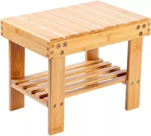 Step Stool Bamboo Small Stool for Children Bedside Stepstools for High Beds - Picture 1 of 7