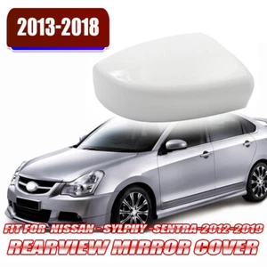 Right Passenger Side Rearview Mirror Cover Trim White Fits Nissan Sentra 2013-19 - Foto 1 di 9