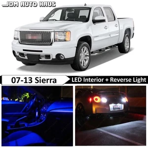 16 x Bulbs Blue Interior Tag Reverse LED Lights Kits Fits GMC Sierra 2007-2013 - Picture 1 of 12