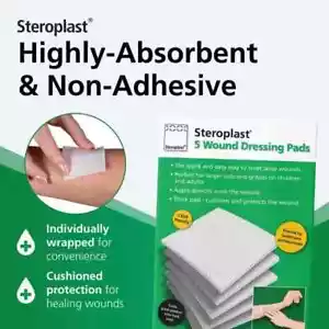 Non-Adhesive Wound Dressing 5cm x 5cm - Pack of 5 - Picture 1 of 7