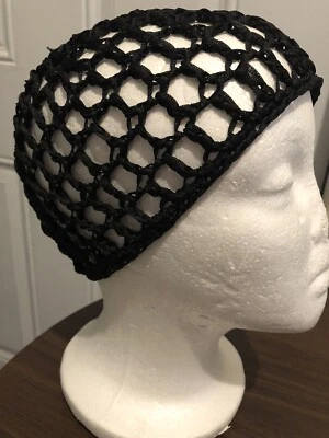 New Blessco Black Hair net Handmade Redecilla para el pelo En Tejido  #2 - Image 1 of 4