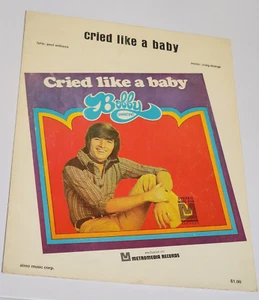 Bobby Sherman Sheet Music Cried Like a Baby Paul Williams & Craig Doerge - Picture 1 of 10