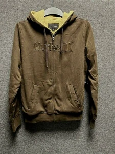 Hurley Uno Y Solo Sherpa Sudadera con Capucha Cremallera Marrón Pequeño TD022 Hh - Imagen 1 de 3