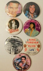 Elvis Presley Pins / Buttons - Lot 1 - 7 items  - Picture 1 of 2
