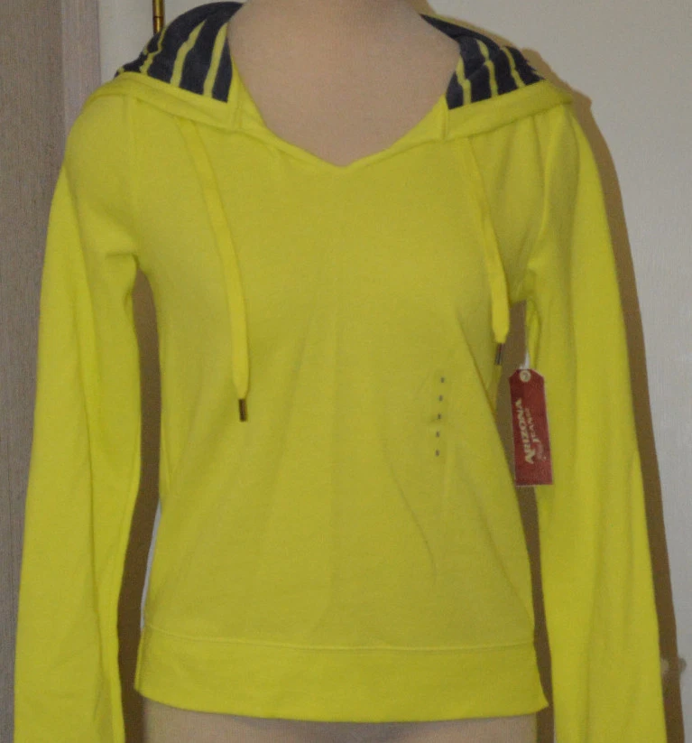 Pulôver com capuz feminino Arizona amarelo manga longa tamanho XS, S, M - Imagem 1 de 1