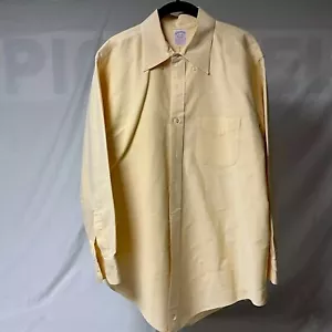 Brooks Brothers camicia uomo gialla makers bottoni manica lunga 16 1/2 - 2 - Foto 1 di 7