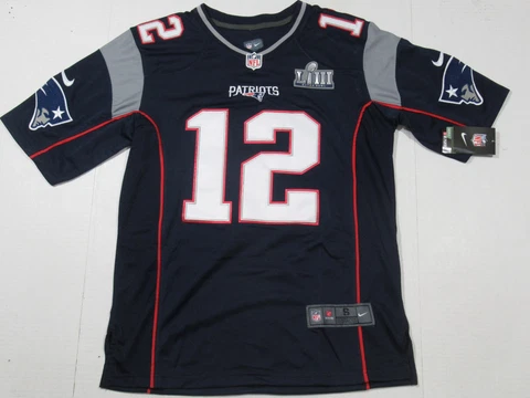 New Tom Brady #12 New England Patriots Super Bowl 53 LIII Jersey Navy Blue Cover