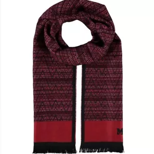 MISSONI Herren Tonal Double Face Zick-Zack Rot Schal - Bild 1 von 10