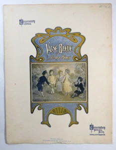 Partitura antigua vals azul de Alfred Argis Conservatory Pub Society 1905 - Imagen 1 de 6