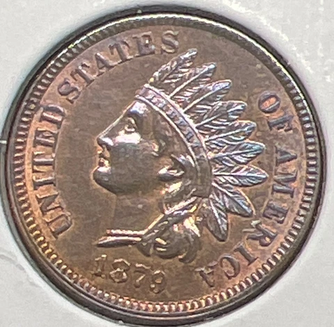 1879 INDIAN HEAD CENT GRADES  CHOICE UNCIRCULATED R/B  ACTUAL COIN  #C13443 Cover