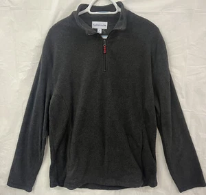 Saddlebred Mens Gray Long Sleeve 1/4 Zip Fleece Jacket M - Picture 1 of 3
