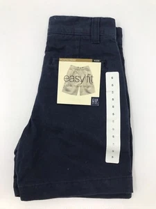 NWT GAP Kids Easy Fit Pleated Front Shorts Navy Blue Khaki Size 5 Uniform School - Picture 1 of 8