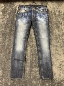 True Religion Embellished Skinny Denim Jeans Mens 32X33 - Picture 1 of 9