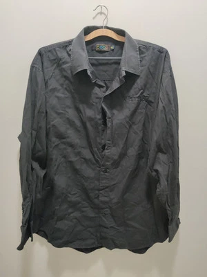 COOGI Shirt Men XX-Large Black Embroidered Front Back Button Up Long Sleeve Logo - Image 1 of 4