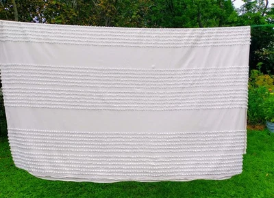 Pure Collection By Indigo Cottage Cotton FULL Chenille Pom Pom Duvet Dull Pink - Image 1 of 4