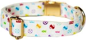 Green Pet Bonejour Collar, White Multi - Petite Size (10-16”) - Picture 1 of 5