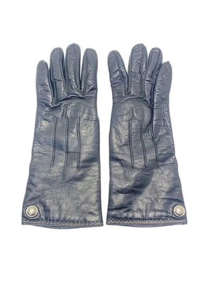 Luvas femininas pretas de couro COACH - Imagem 1 de 4