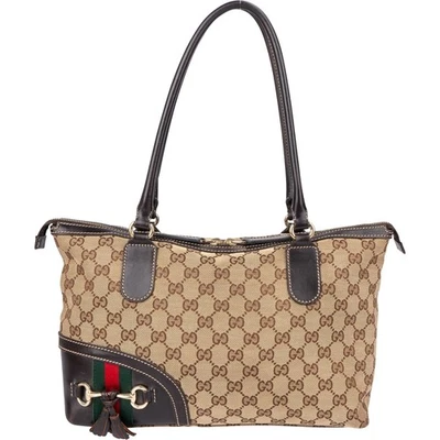 Gucci GG Monogram Horsebit Handbag Tasche - Bild 1 von 4