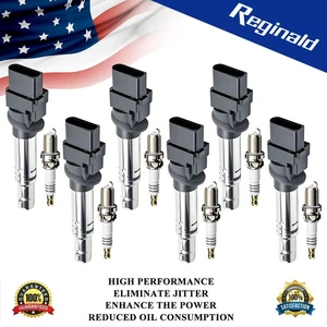 6*Ignition Coils+Plugs OEM Set For Audi Porsche TT Cayenne Passat VW UF531 - Picture 1 of 19
