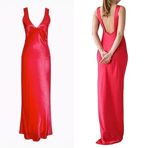 Rumored Sunset Strip Maxi Dress Cranberry LARGE Slip Cranberry Red Sexy $128 - Picture 1 of 11