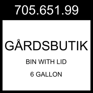 IKEA GARDSBUTIK GÅRDSBUTIK Pattumiera con coperchio grigio-beige 6 galloni 705.651.99 - Foto 1 di 1
