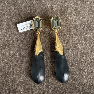 Pendientes colgantes Alexis Bittar caramelo cristal y forma de lágrima a chorro enchapados en oro de 14K $255 Foto 1 de 4