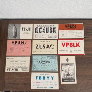 Vintage QSL Cards from Antarctica 10 Cards Lot #2 - Picture 1 of 21