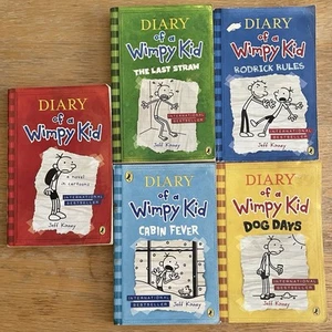 Diary of a Wimpy Kid Books Bundle X 5 Paperbacks Jeff Kinney Children’s Books - Picture 1 of 4