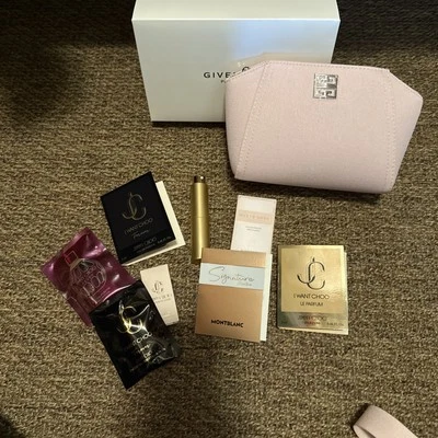 Givenchy Parfums розовый мешок джинсовой ткани туалетных принадлежностей путешествий сумка косметики и многое другое - Изображение 1 из 4