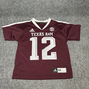 Adidas Texas A&M Aggies Maroon 12th Man SEC Jersey Size Youth 5/6 - Picture 1 of 6