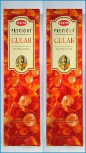 (100g x 2 Packs) Indian Premium Agarbatti HEM PRECIOUS GULAB Rose Incense Stick - Picture 1 of 3