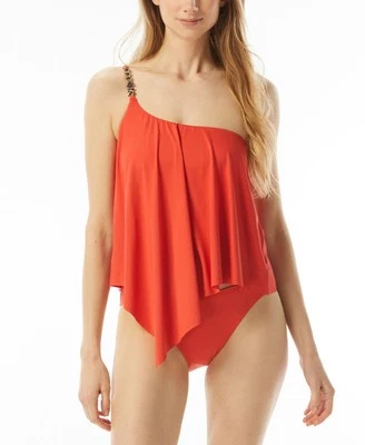 Michael Michael Kors Women's Chain-Detail One-Shoulder Tankini - Image 1 of 2