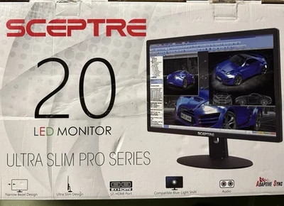 Sceptre E205W-16003RT 20" Led Monitor Ultra Slim Pro Series New - Image 1 of 2