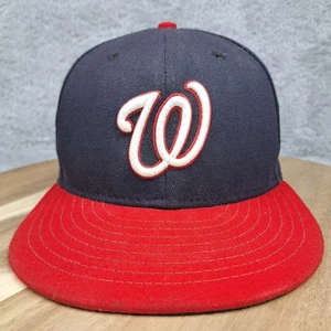 Washington Nationals Mütze Kappe nicht verstellbar Herren 7 1/2 blau weiß MLB Baseball Logo - Bild 1 von 8