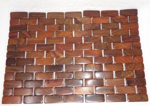 Polished Wood Foldable Double-Sided Placemat - Picture 1 of 4