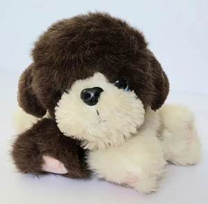 VTG. 1993 TYCO PUPPY PUPPY PUPPIES BROWN & CREAM PLUSH STUFFED ANIMAL - Picture 1 of 4