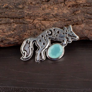 Aqua Chalcedony Gemstone Handmade 925 Sterling Silver Jewelry Pendant Gift For - Picture 1 of 3