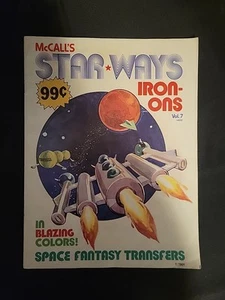 VINTAGE McCALL'S STAR WAYS IRON ONS VOL. 7 1978 COLOR SPACE FANTASY TRANSFERS - Picture 1 of 8