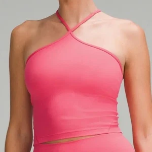 Lululemon Athletica T-Träger Tank Glasur Pink Sport BH Neckholder Stil Neu mit Etikett Größe 6 - Bild 1 von 10